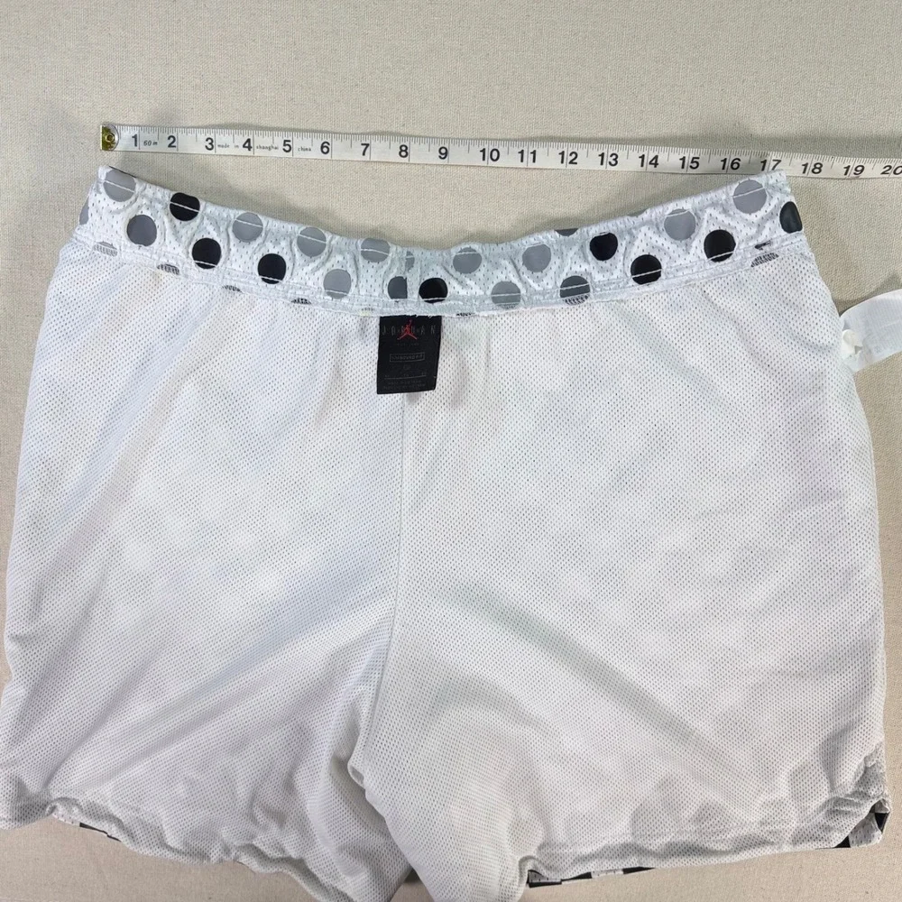 Jordan Nike Air Mens Shorts XL Checkerboard Polka Dot White Black Heavy Weight